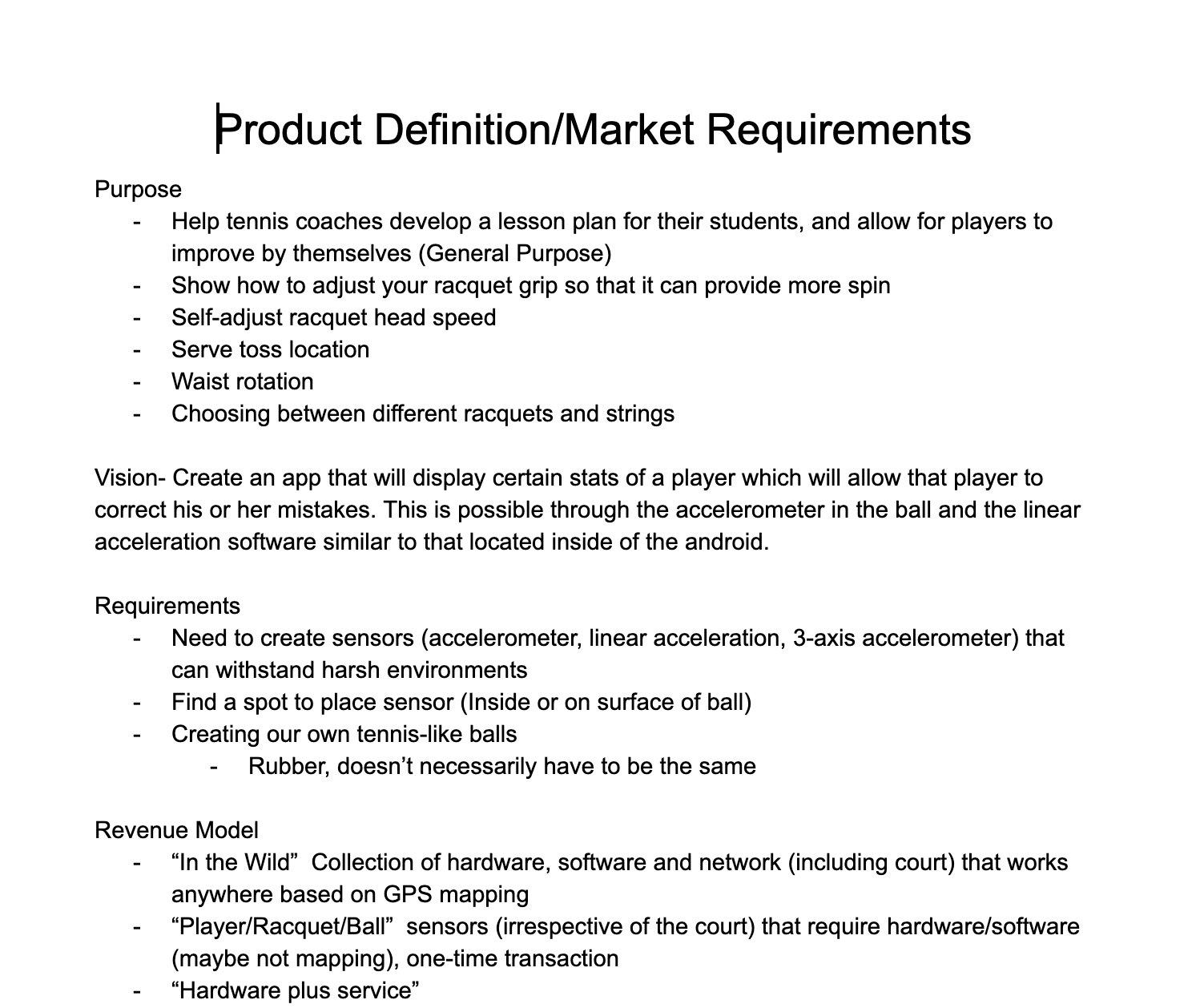 HOW TO COLLECT PRODUCT REQUIREMENTS